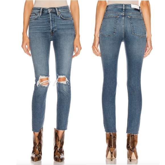 RE/DONE Originals High Rise Ankle Crop Size 31 NWT